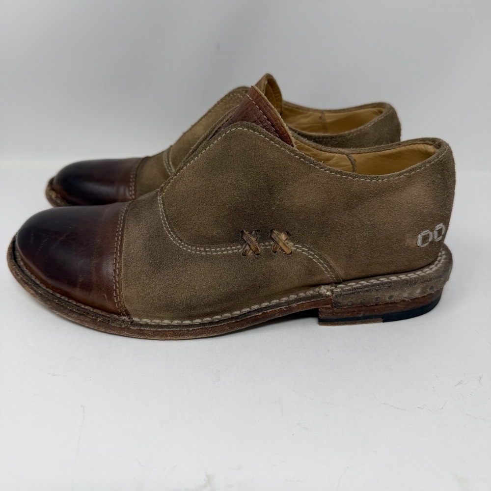 Bed Stu Rose Brown Cap Toe Slip-On Oxfords Shoes Leather Size 6 - Picture 4 of 10